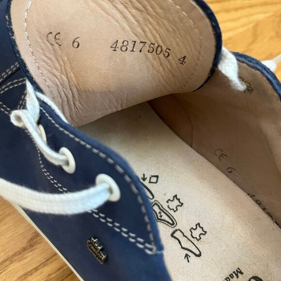 Finn Comfort Germany Ikebukuro Orthopedic Rocker Shoe Blue Leather Women Size 6 - Picture 7 of 7